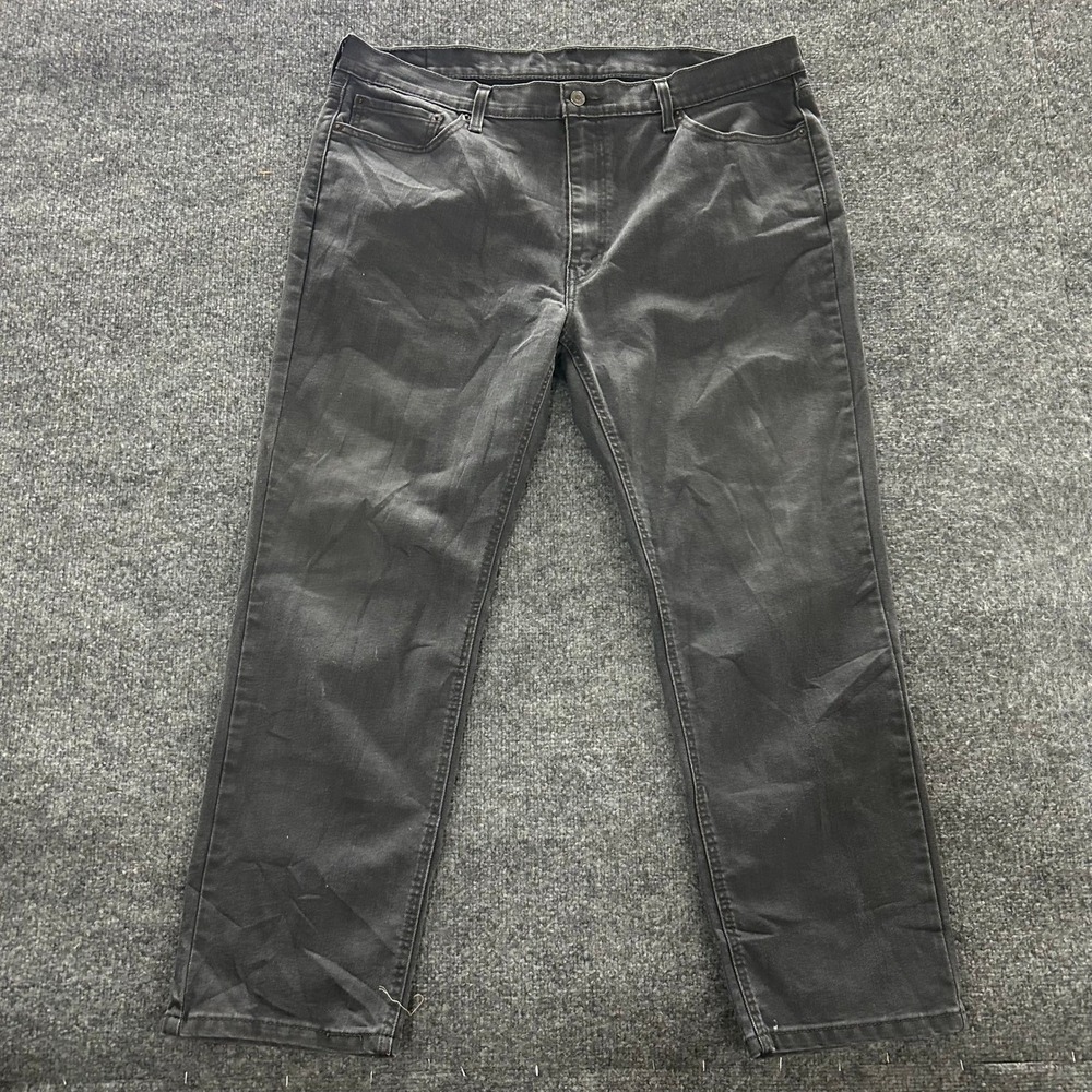 Levi's Jeans Mens Size 40x30 Black 502 Regular Taper Stretch Casual Denim Pants